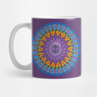 Blue Circle Pattern Mug